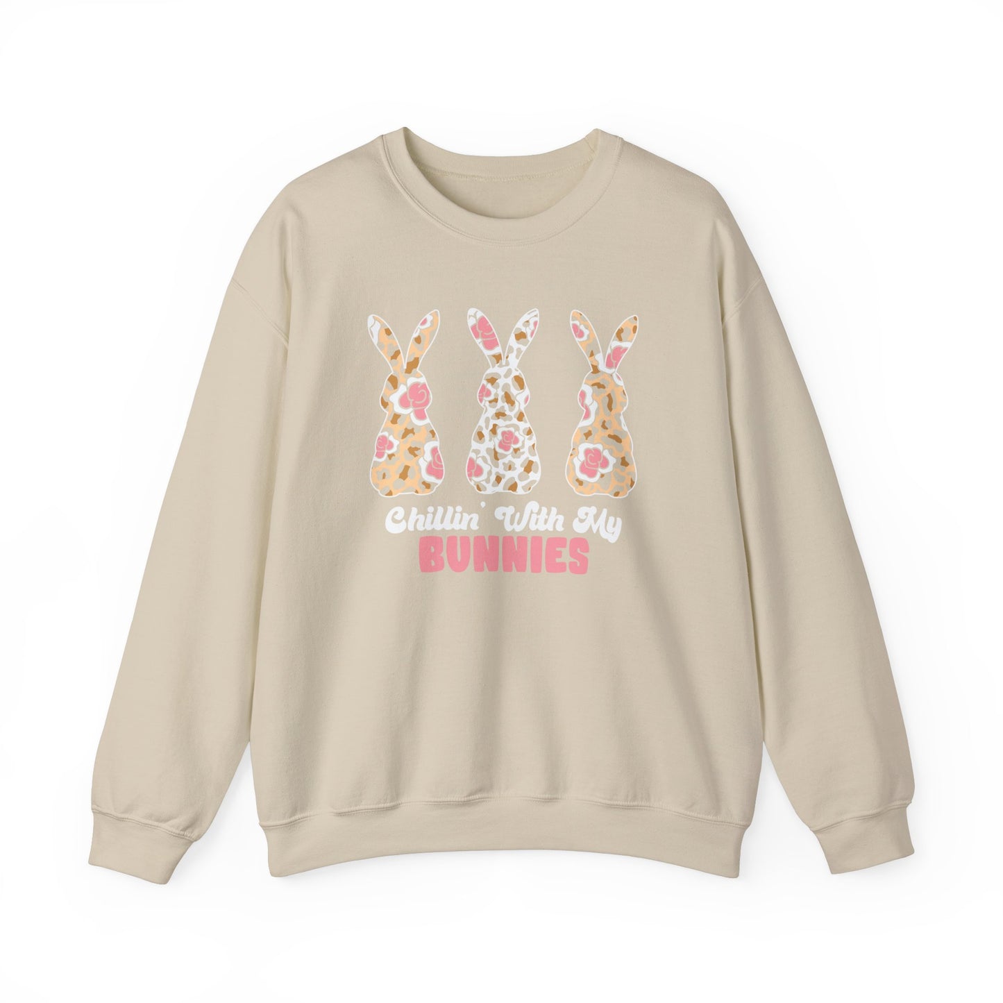 Chillin' With My Bunniesš° Unisex Heavy Blend⢠Crewneck Sweatshirt