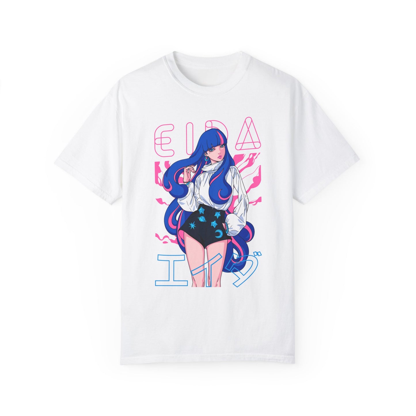 Blue-Haired Baddie💙 Unisex Garment-Dyed T-shirt