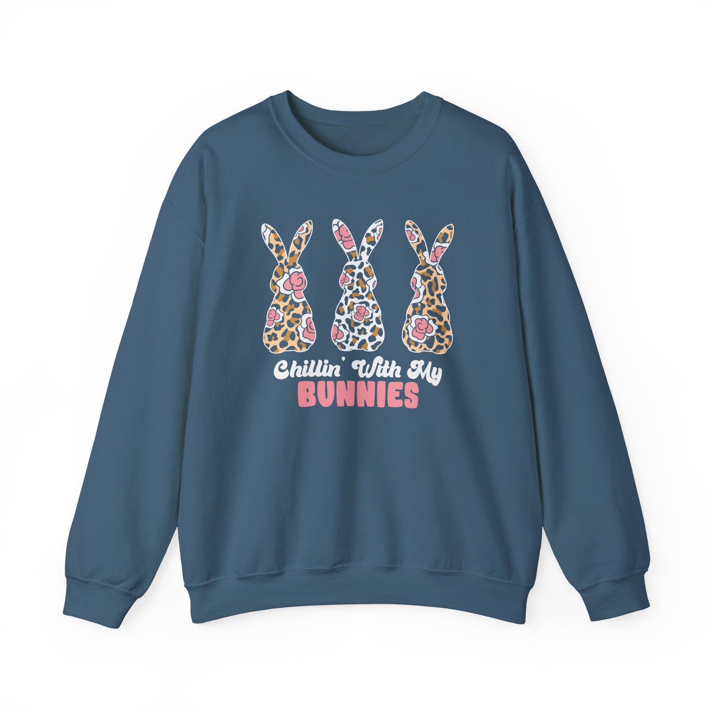 Chillin' With My Bunniesš° Unisex Heavy Blend⢠Crewneck Sweatshirt