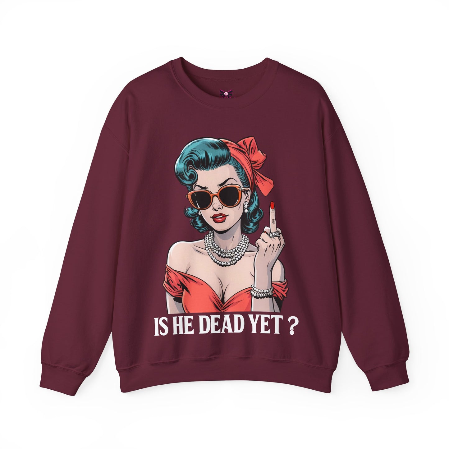 Is He Dead Yet Unisex Heavy Blend™ Crewneck Sweatshirt