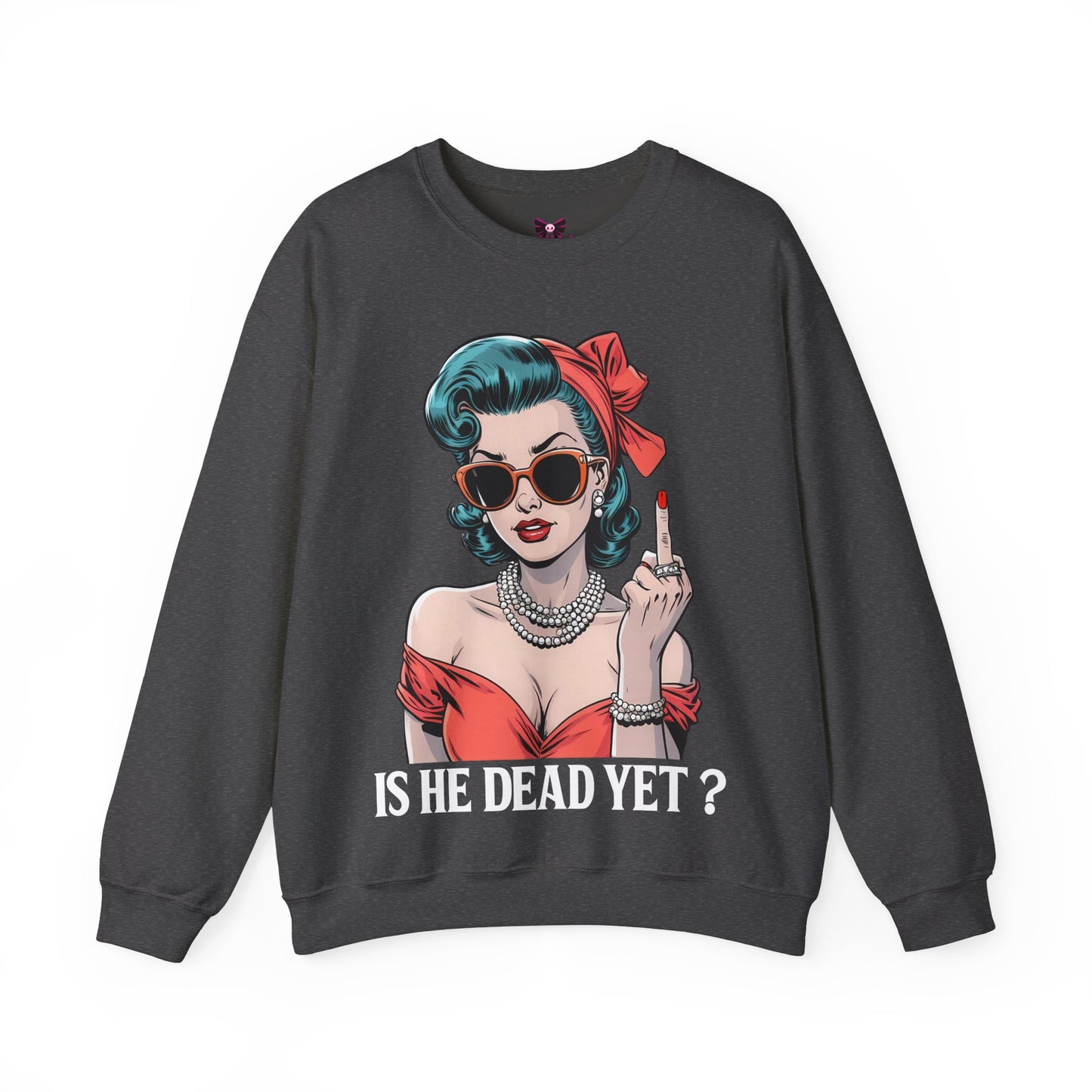 Is He Dead Yet Unisex Heavy Blend™ Crewneck Sweatshirt