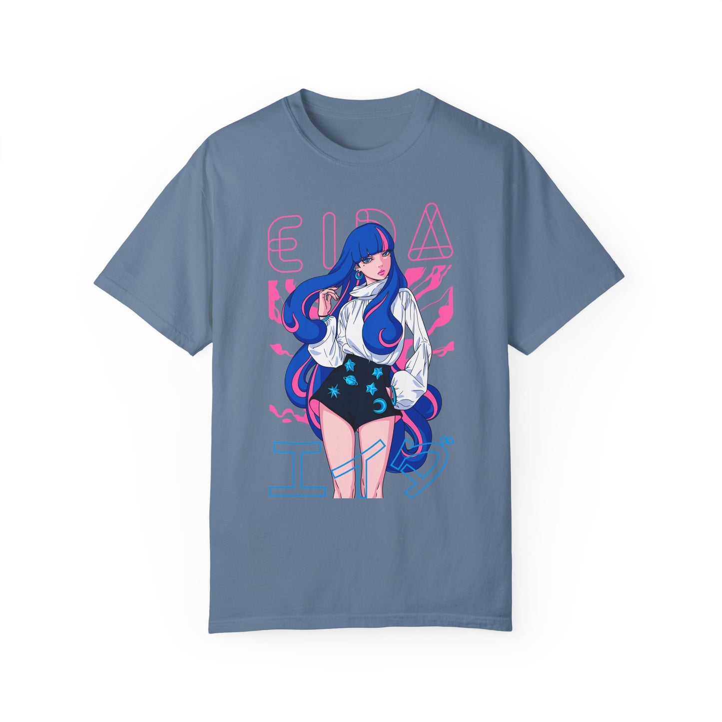 Blue-Haired Baddie💙 Unisex Garment-Dyed T-shirt