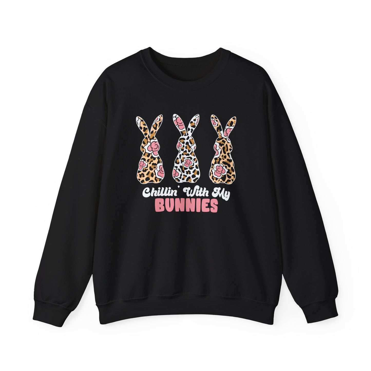 Chillin' With My Bunniesš° Unisex Heavy Blend⢠Crewneck Sweatshirt