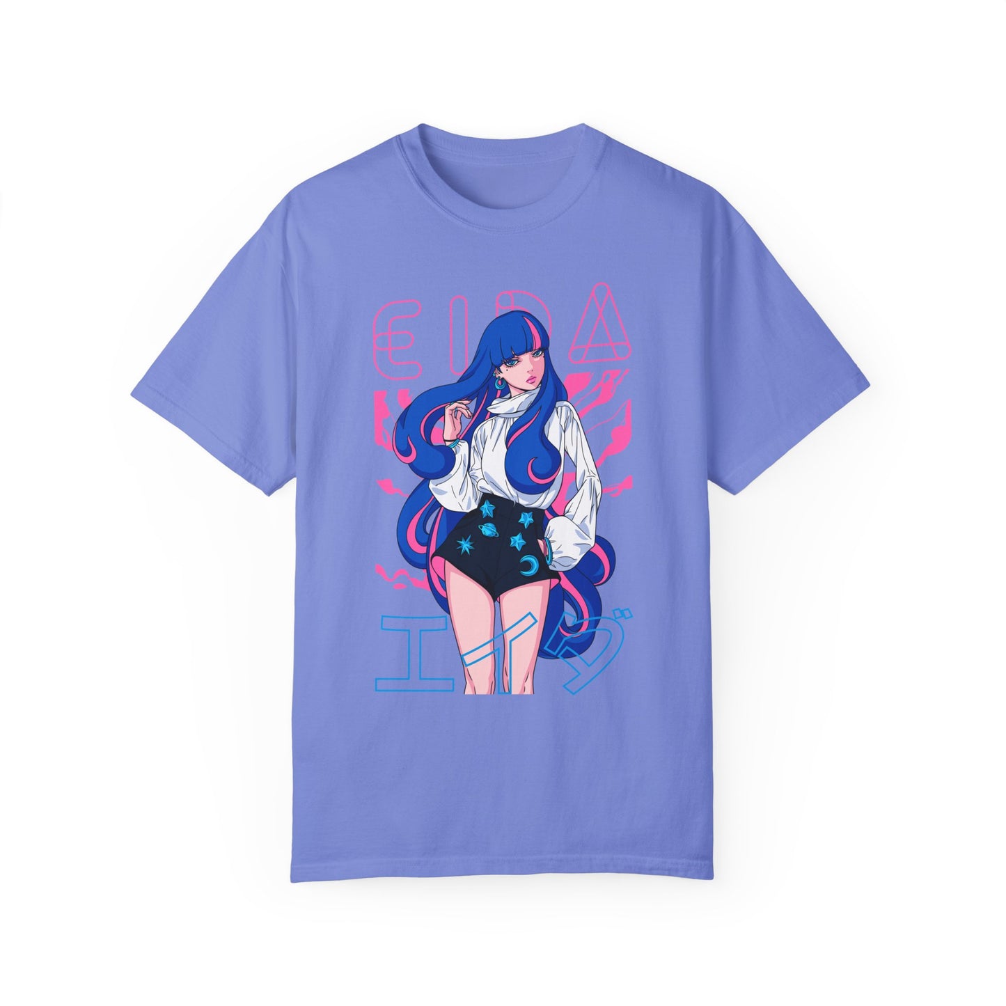 Blue-Haired Baddie💙 Unisex Garment-Dyed T-shirt