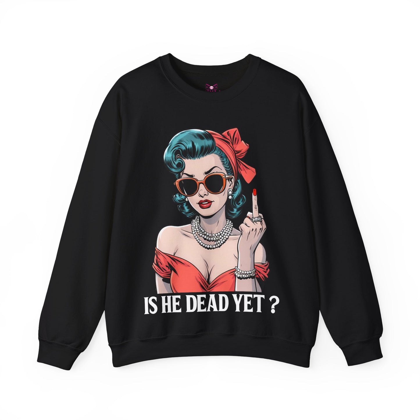 Is He Dead Yet Unisex Heavy Blend™ Crewneck Sweatshirt