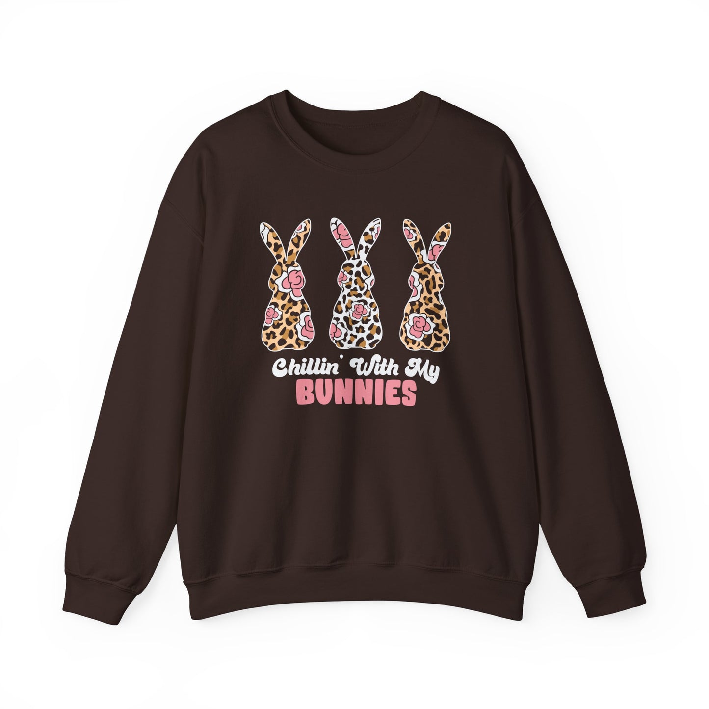 Chillin' With My Bunniesš° Unisex Heavy Blend⢠Crewneck Sweatshirt