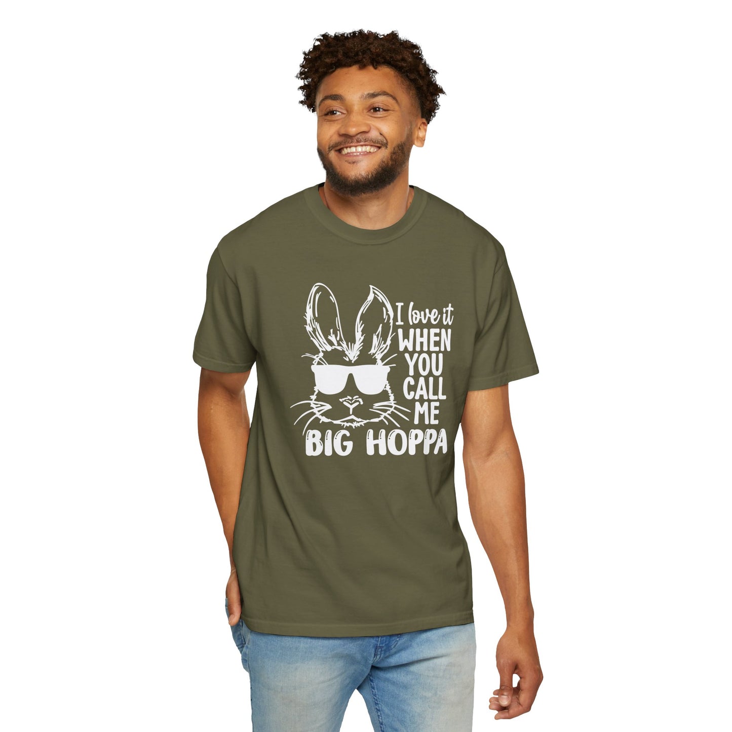 Call Big Hoppa 🐰Unisex Garment-Dyed T-shirt