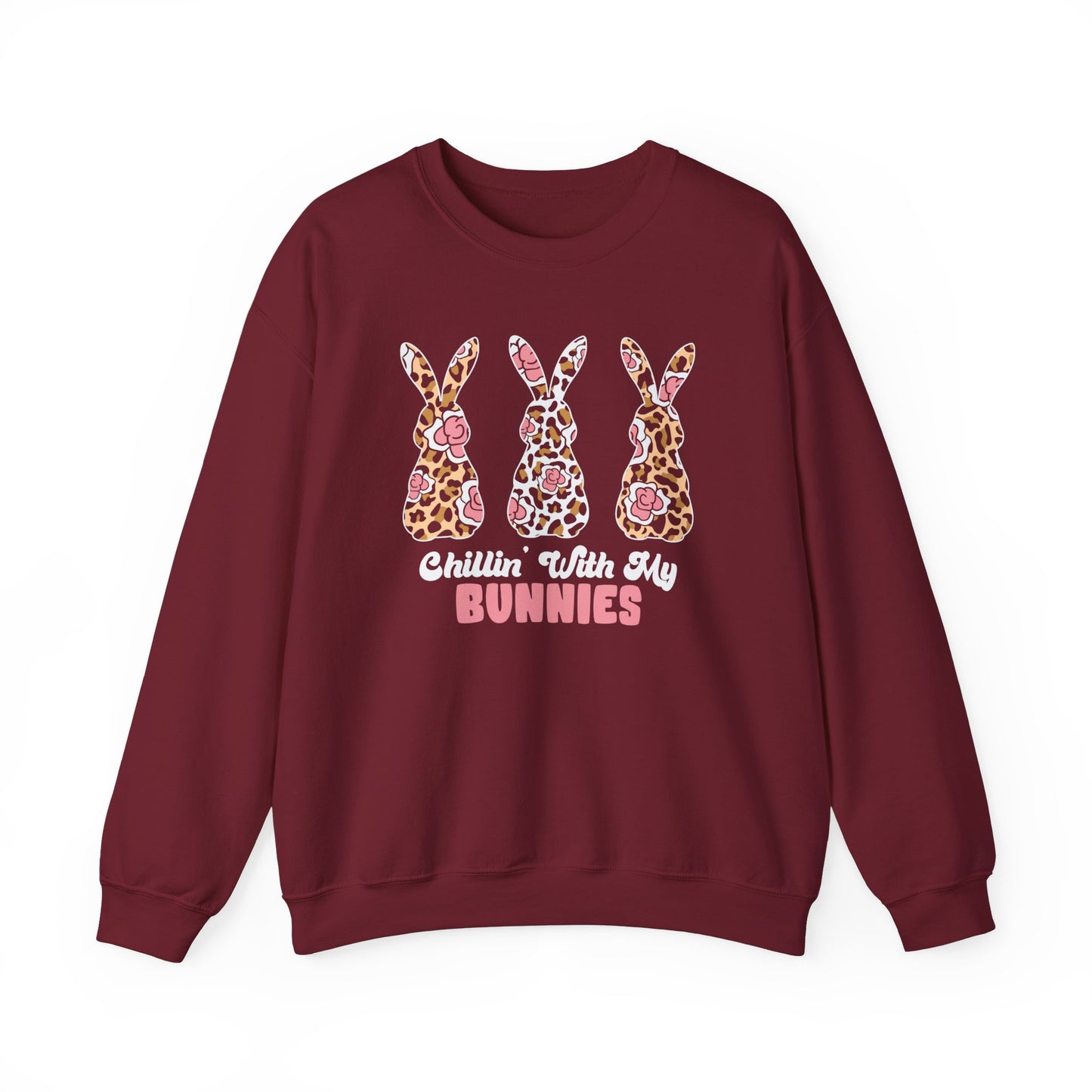 Chillin' With My Bunniesš° Unisex Heavy Blend⢠Crewneck Sweatshirt