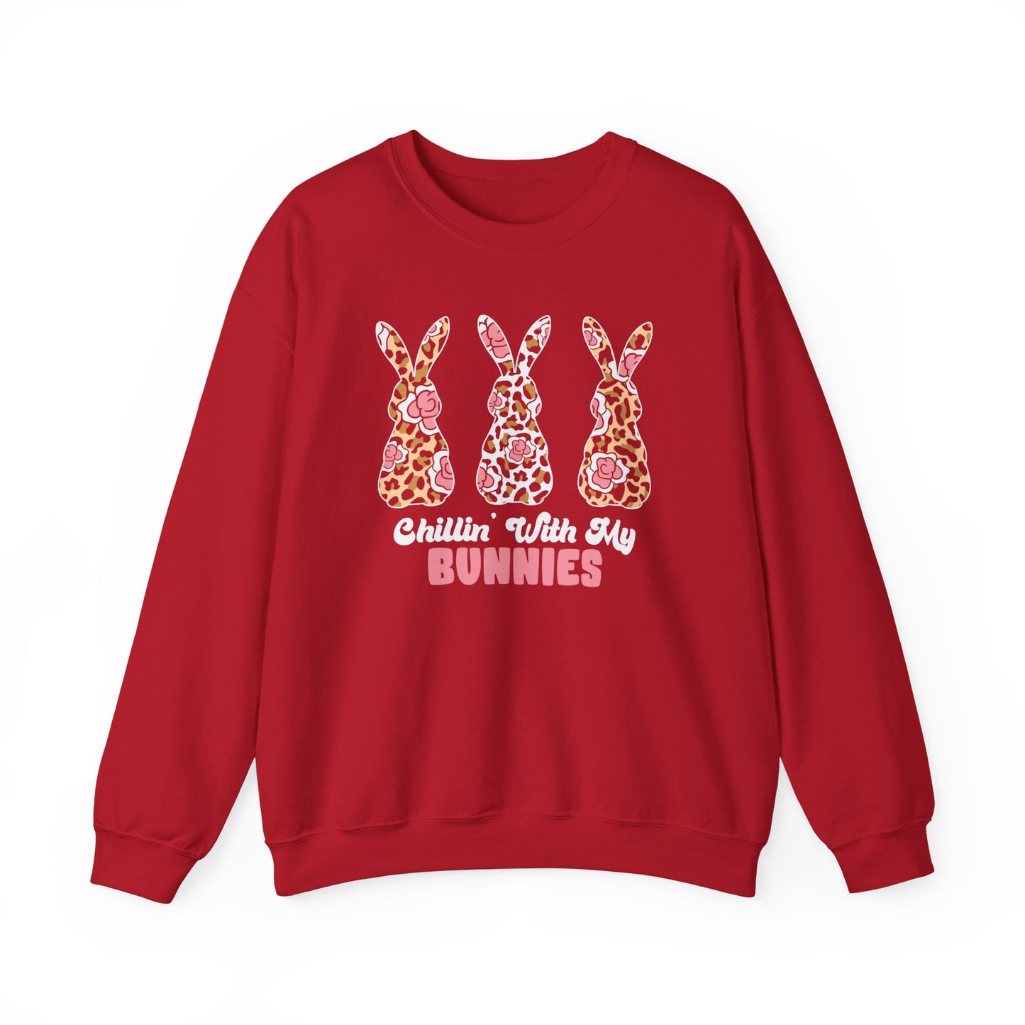 Chillin' With My Bunniesš° Unisex Heavy Blend⢠Crewneck Sweatshirt