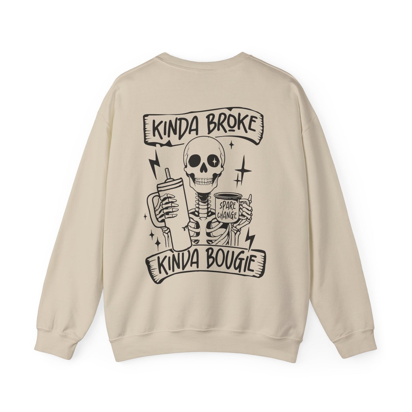 Kinda Broke 💸Unisex Heavy Blend™ Crewneck Sweatshirt