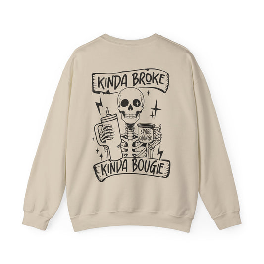 Kinda Broke 💸Unisex Heavy Blend™ Crewneck Sweatshirt