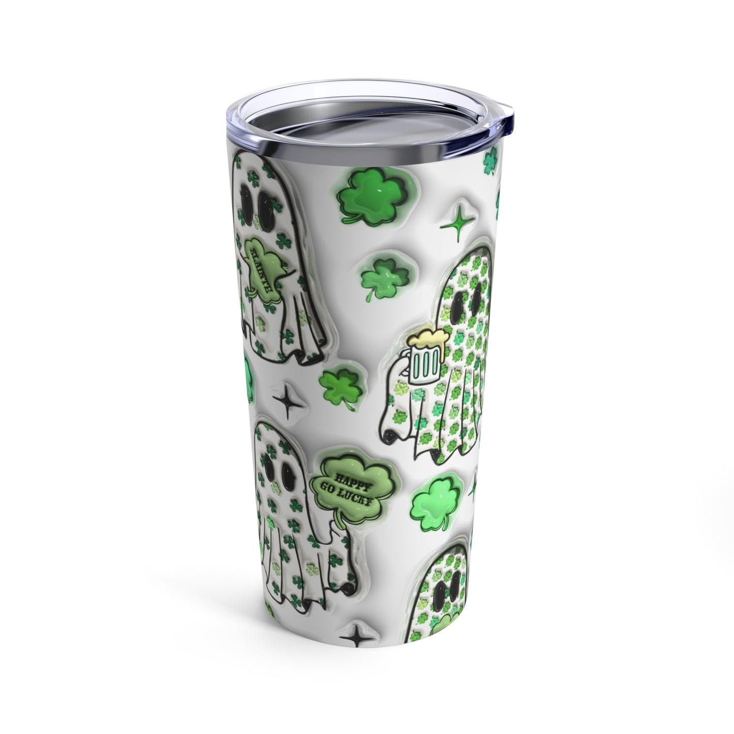 Ghost St Patricks Day 🍀Tumbler 20oz