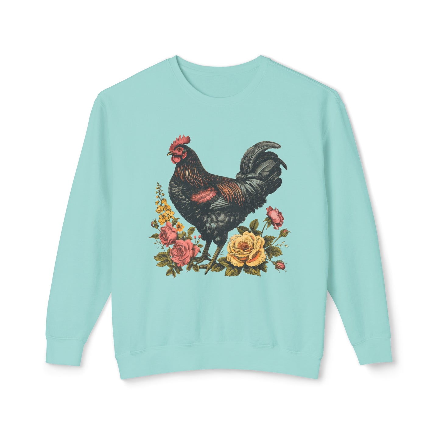 I Chase Chickens 🐔Unisex Lightweight Crewneck Sweatshirt