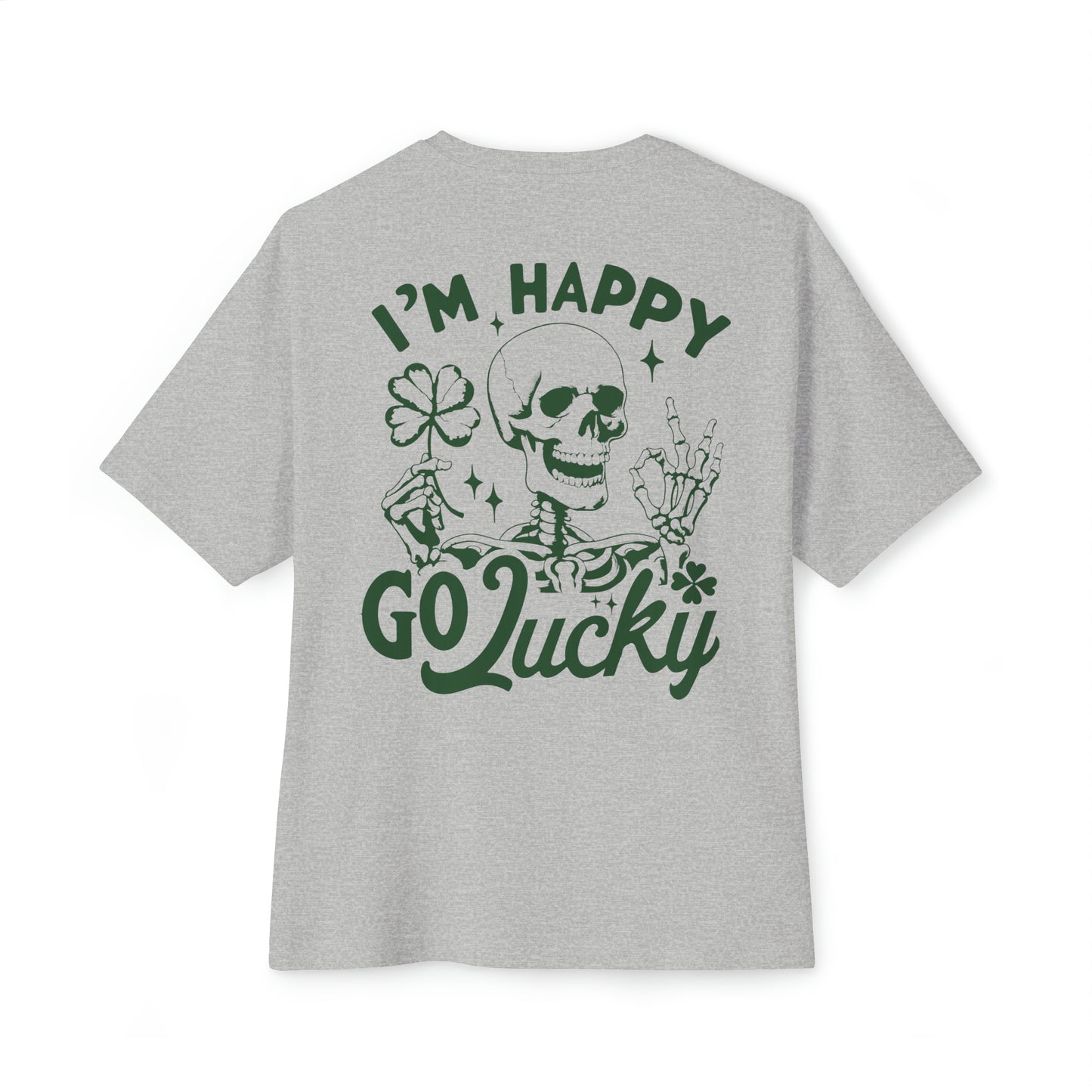 Happy Go Lucky 🍀Unisex Oversized Boxy Tee