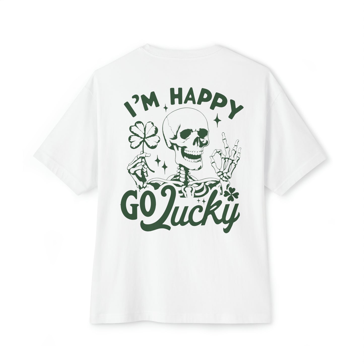 Happy Go Lucky 🍀Unisex Oversized Boxy Tee