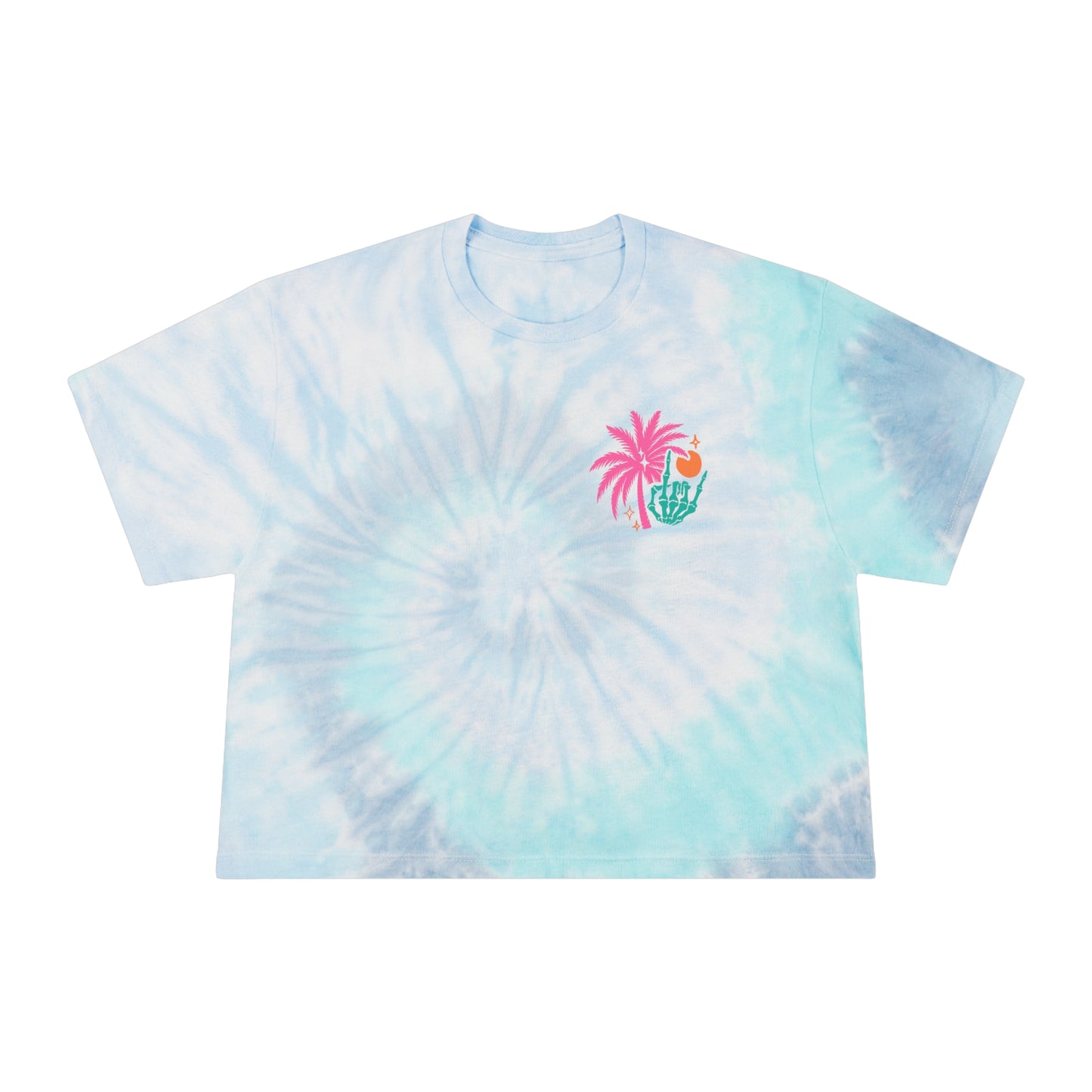 Nobody Likes a Shady Beach 🌴Women's Tie-Dye Crop Tee