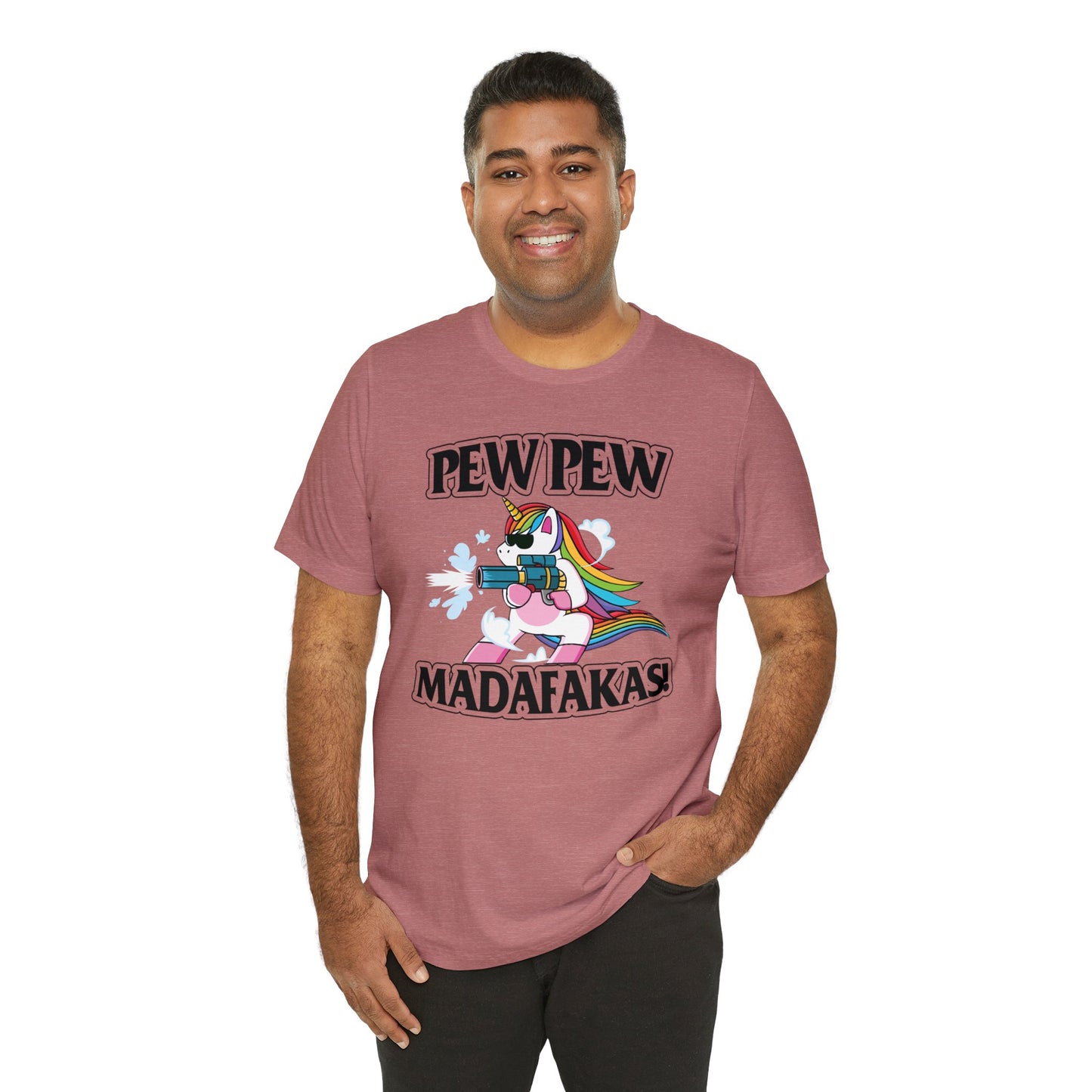 Pew Pew Muthaf* 🦄Unisex Jersey Short Sleeve Tee