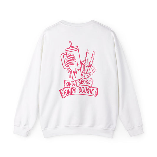 Kinda Broke Kinda Bougie💀 Unisex Heavy Blend™ Crewneck Sweatshirt