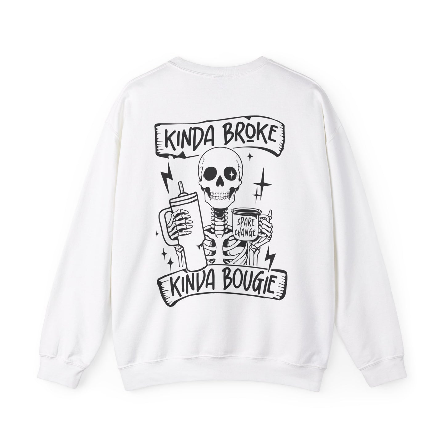 Kinda Broke 💸Unisex Heavy Blend™ Crewneck Sweatshirt