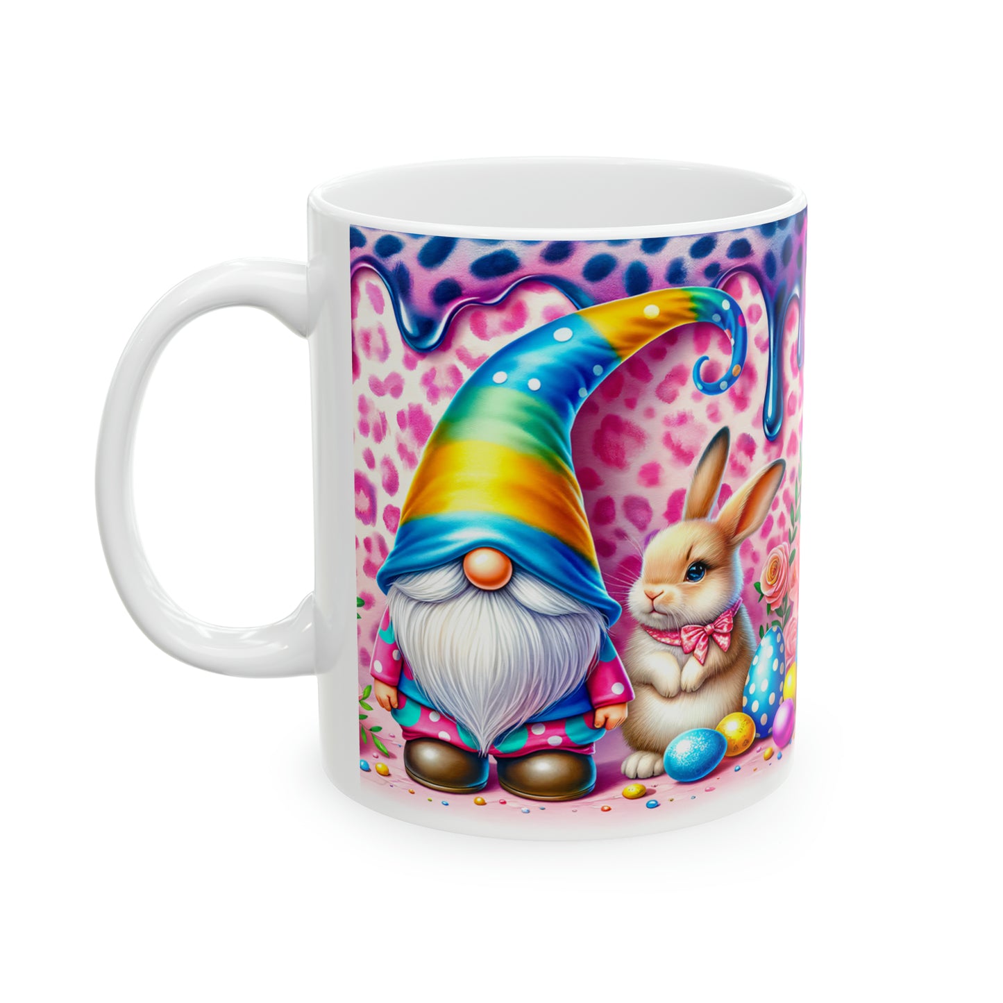 Gnome and Bunny 🐰Ceramic Mug, 11oz