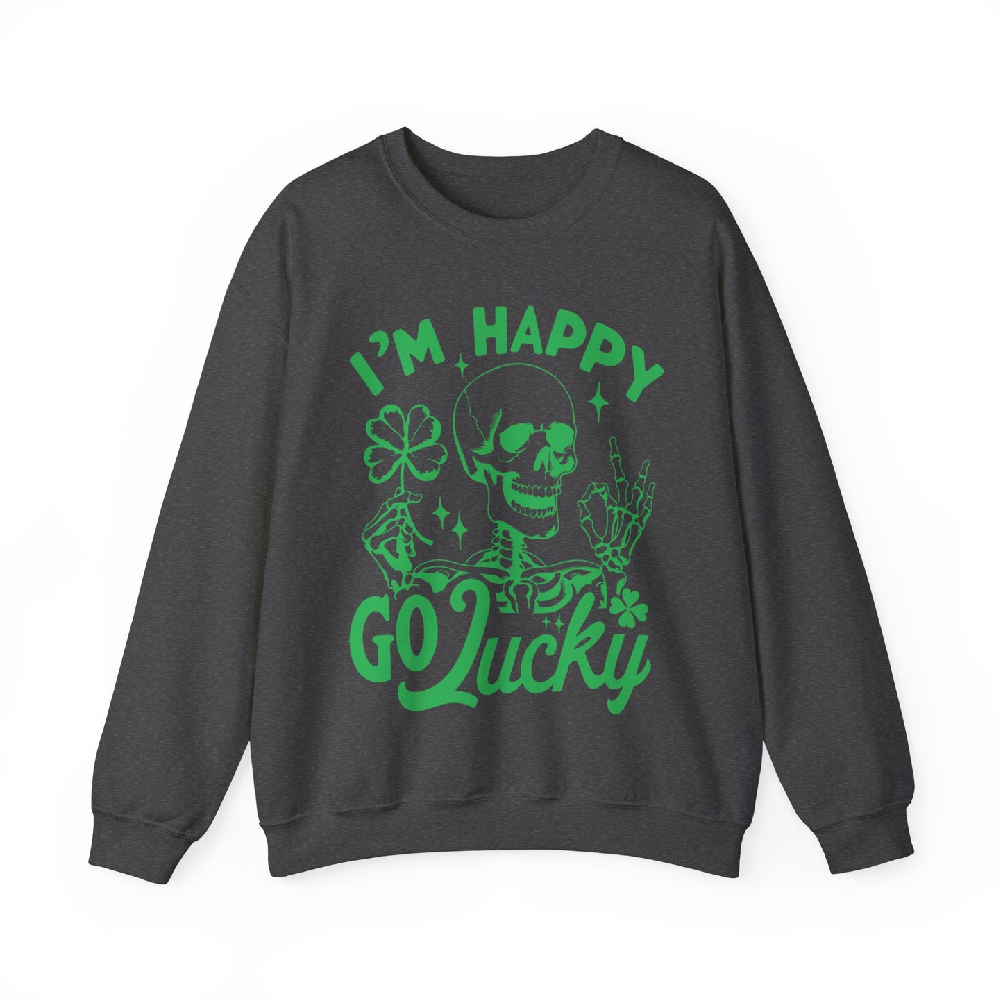 Happy Go Lucky 🍀Unisex Heavy Blend™ Crewneck Sweatshirt