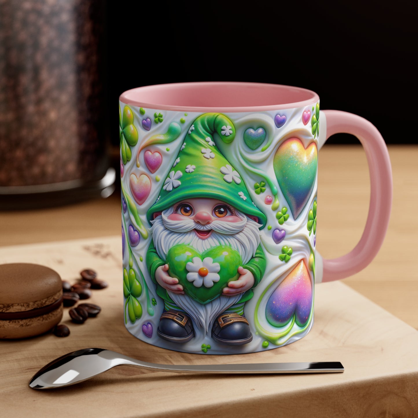 Gnome Clover 🍀Accent Coffee Mug, 11oz