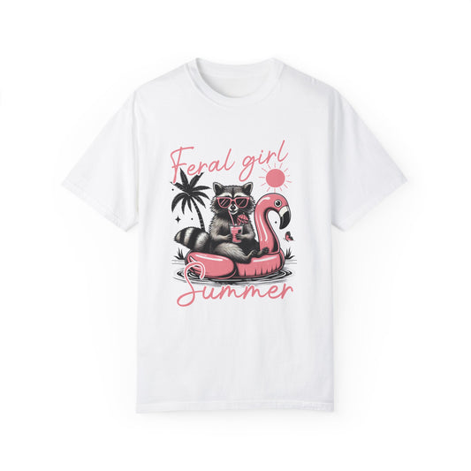 Feral GIrl Summer🦝 Unisex Garment-Dyed T-shirt