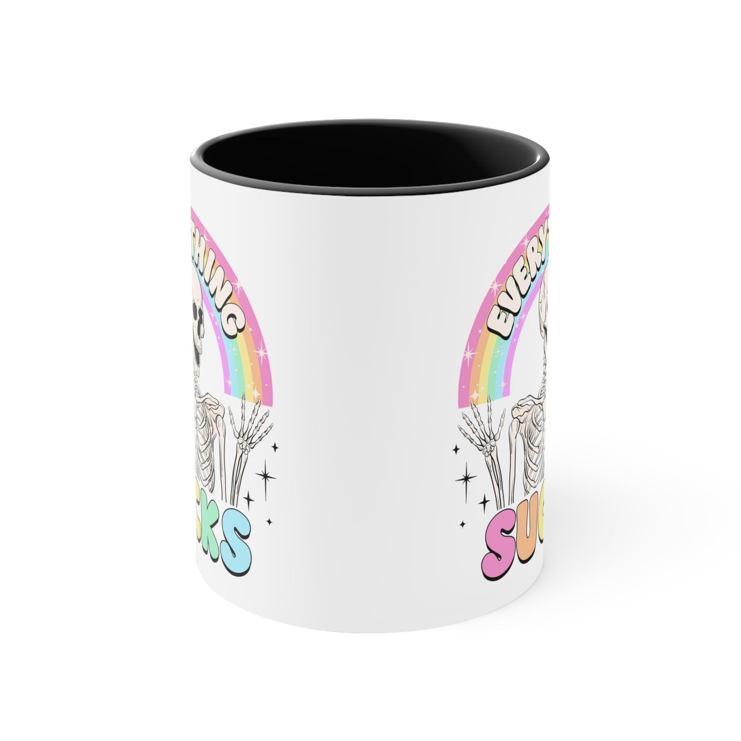 Everything Sucks 🌈Accent Coffee Mug, 11oz