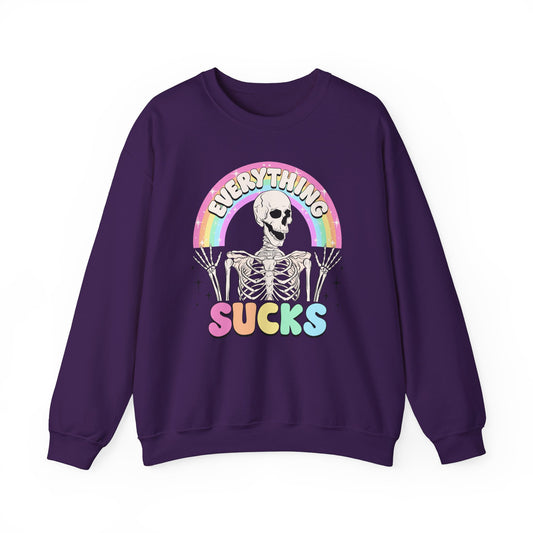 Everything Sucks Skeleton💀 Unisex Heavy Blend™ Crewneck Sweatshirt