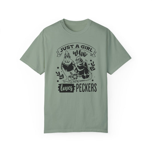 Girl Who Loves Peckers 🐔Unisex Garment-Dyed T-shirt