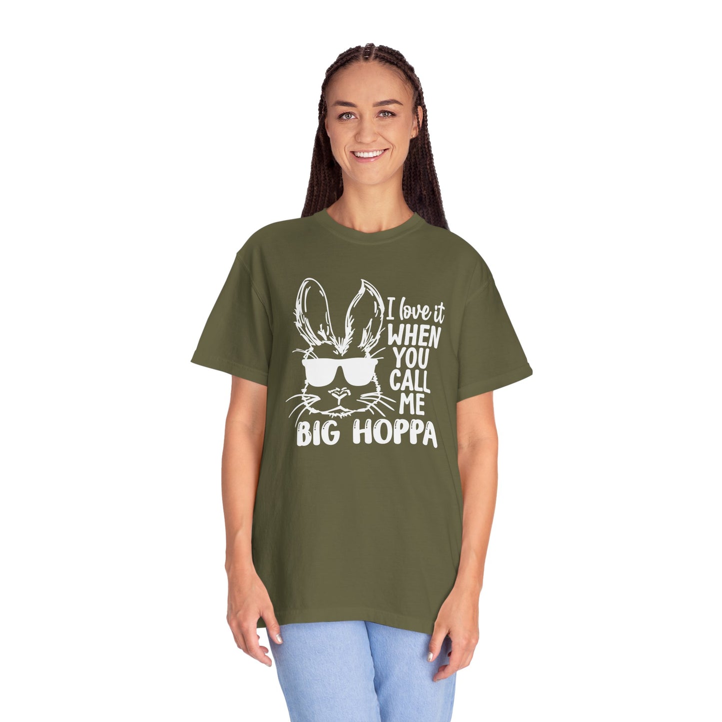 Call Big Hoppa 🐰Unisex Garment-Dyed T-shirt