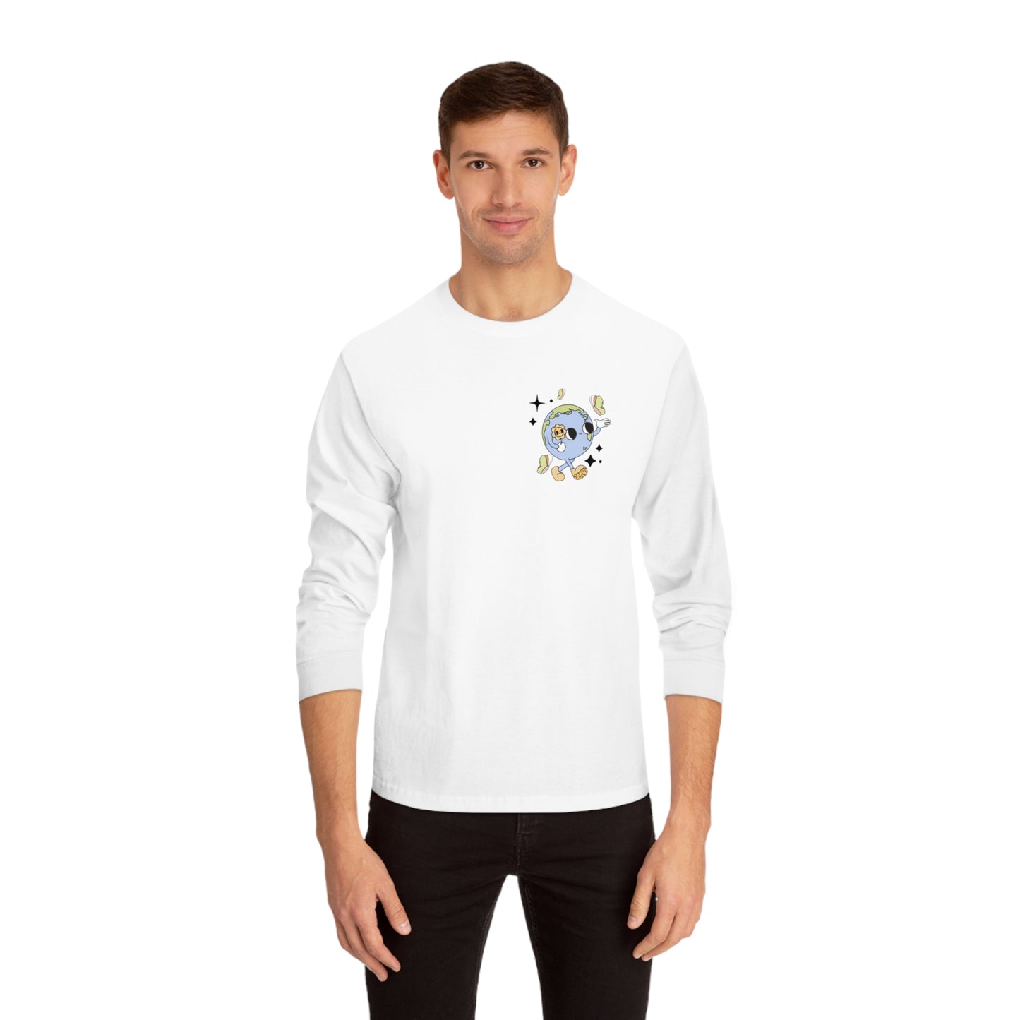 Anxiety Against the World 🌎Unisex Classic Long Sleeve T-Shirt