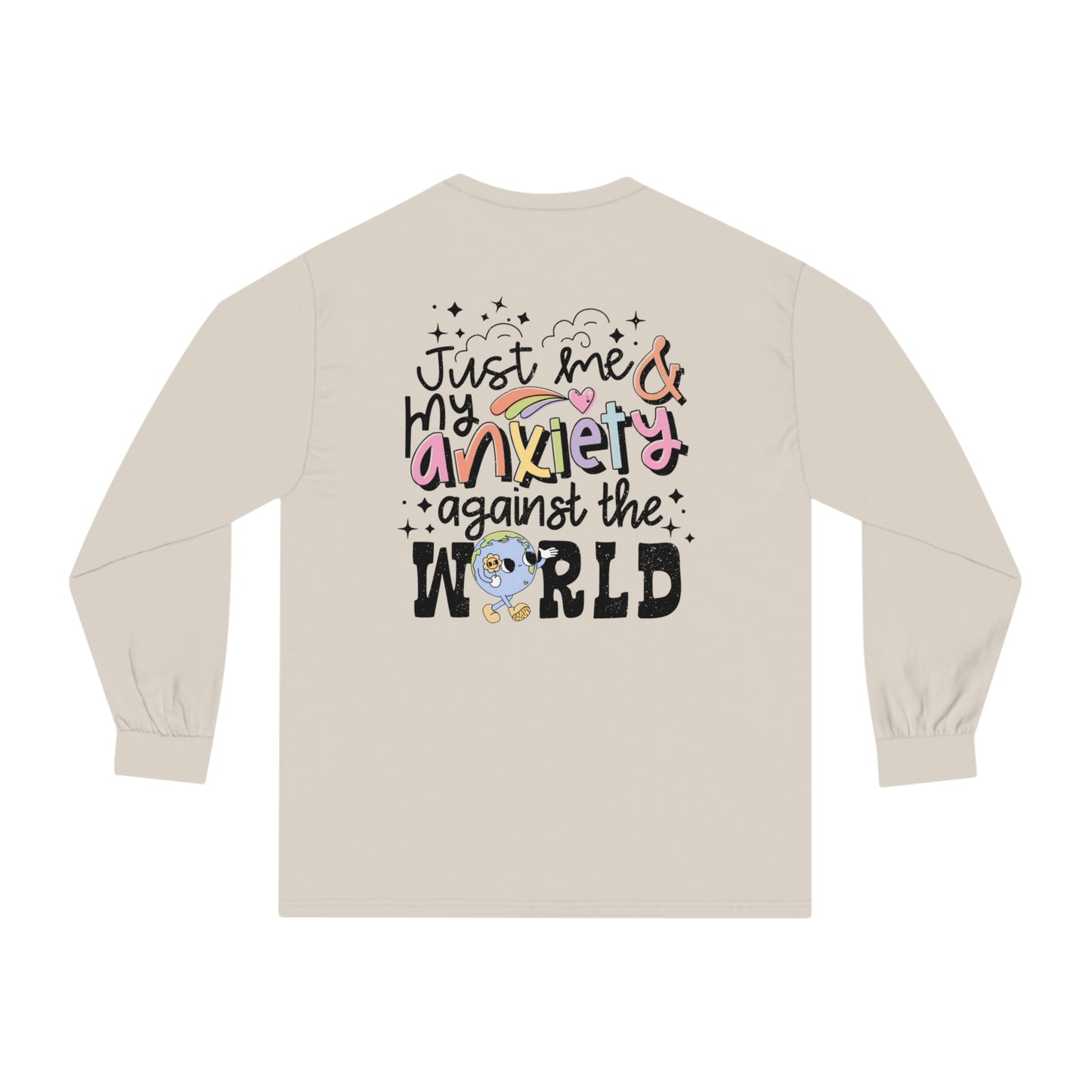 Anxiety Against the World 🌎Unisex Classic Long Sleeve T-Shirt