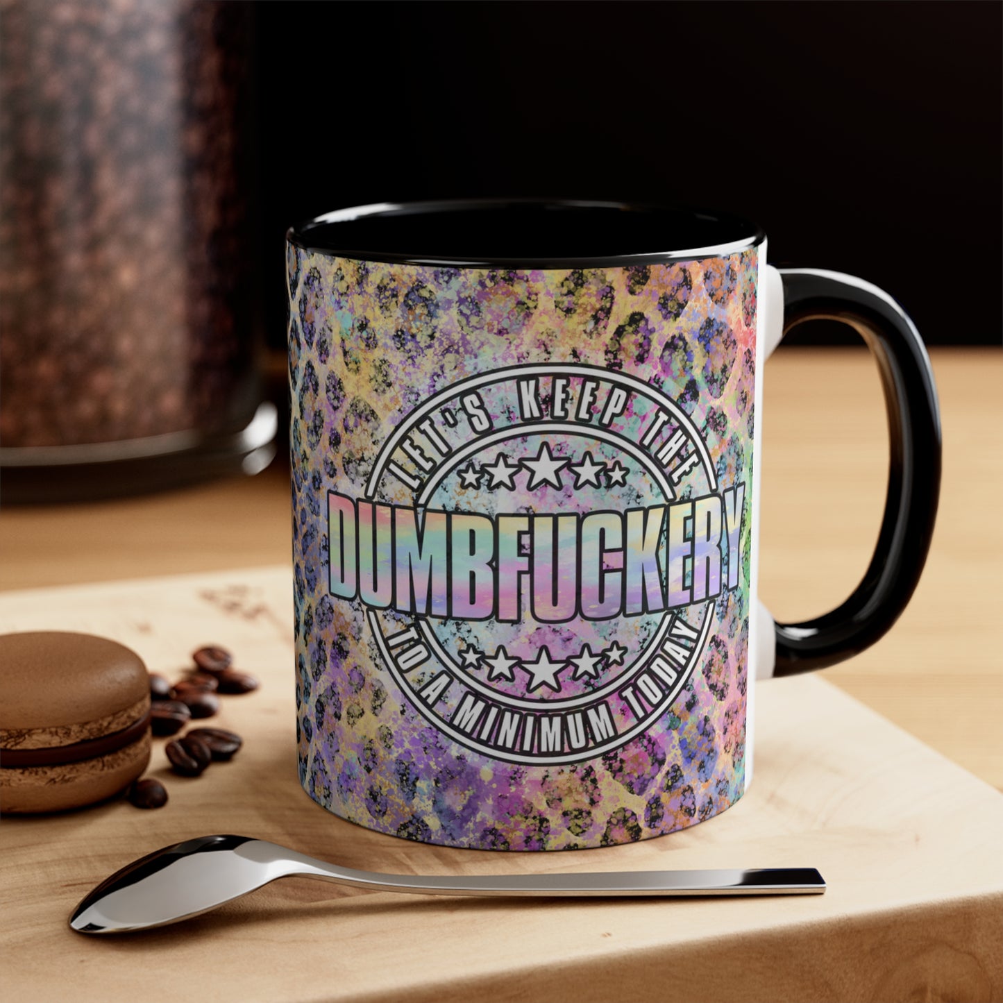 Dumbf*kery 🌈Accent Coffee Mug, 11oz