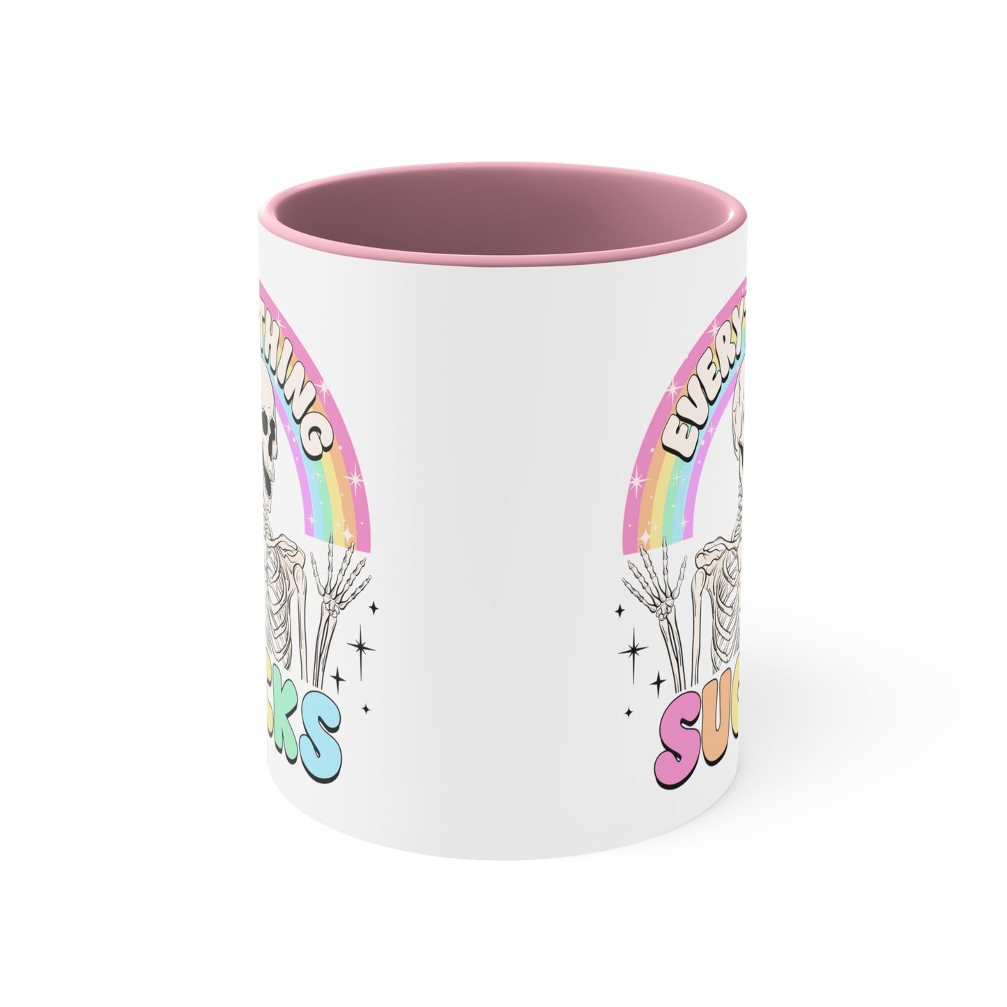 Everything Sucks 🌈Accent Coffee Mug, 11oz