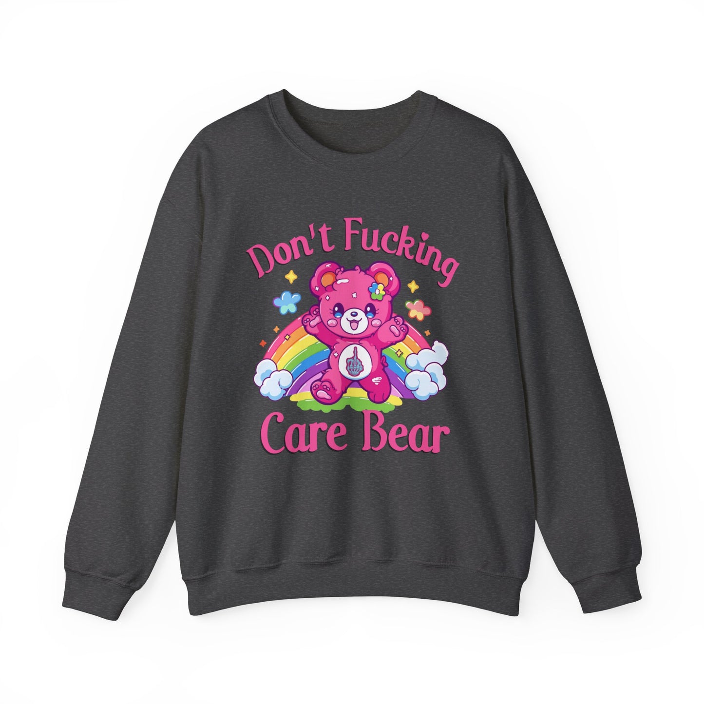 I Don't Care Bear 🌈Unisex Heavy Blend™ Crewneck Sweatshirt