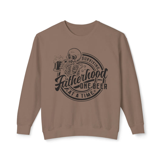 Surviving Fatherhood 🍺Unisex Lightweight Crewneck Sweatshirt