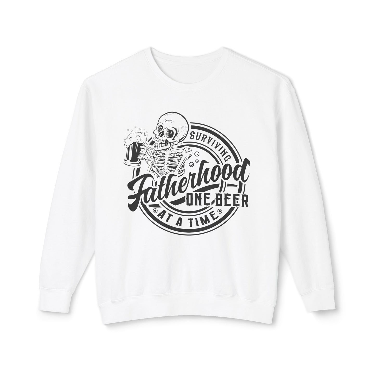 Surviving Fatherhood 🍺Unisex Lightweight Crewneck Sweatshirt