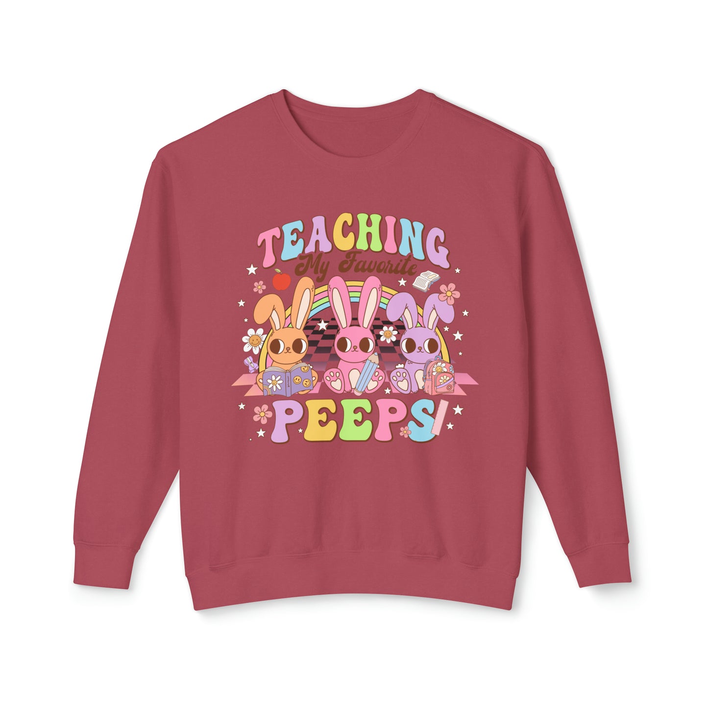 Teaching My Favorite Peeps 🐰Unisex Lightweight Crewneck Sweatshirt