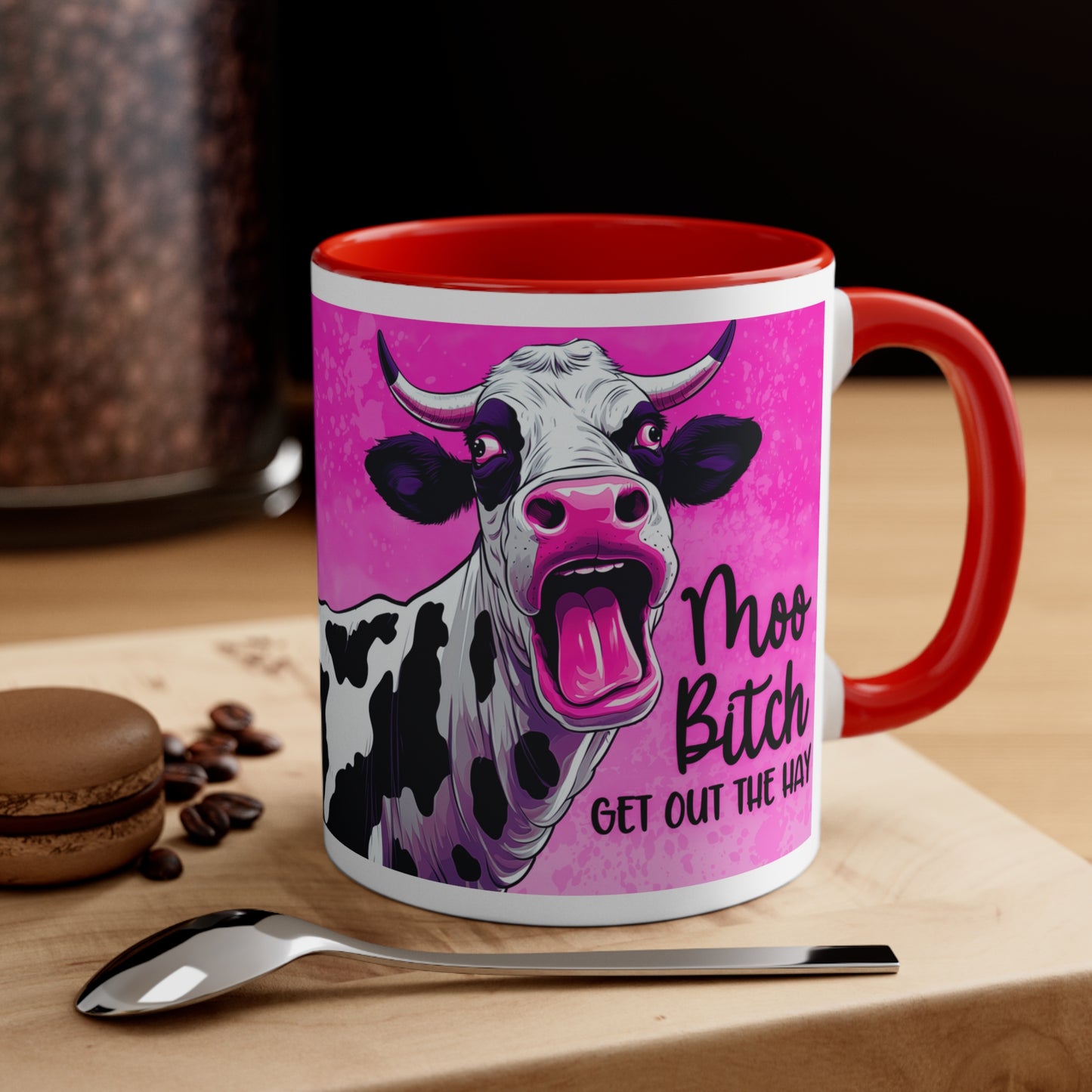 Moo Get Out the Way 🐄Accent Coffee Mug, 11oz