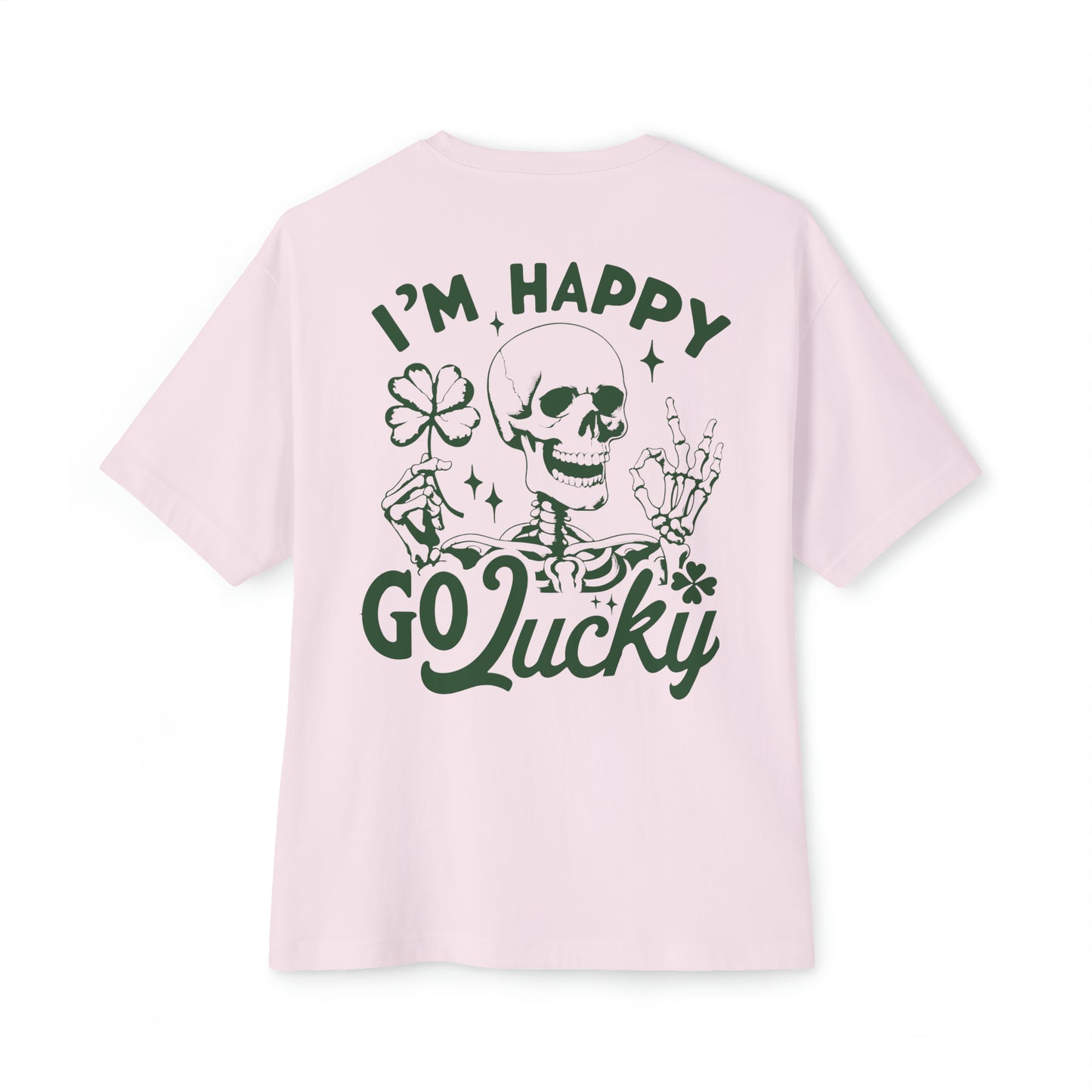 Happy Go Lucky 🍀Unisex Oversized Boxy Tee