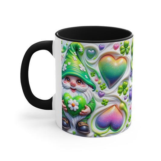 Gnome Clover 🍀Accent Coffee Mug, 11oz