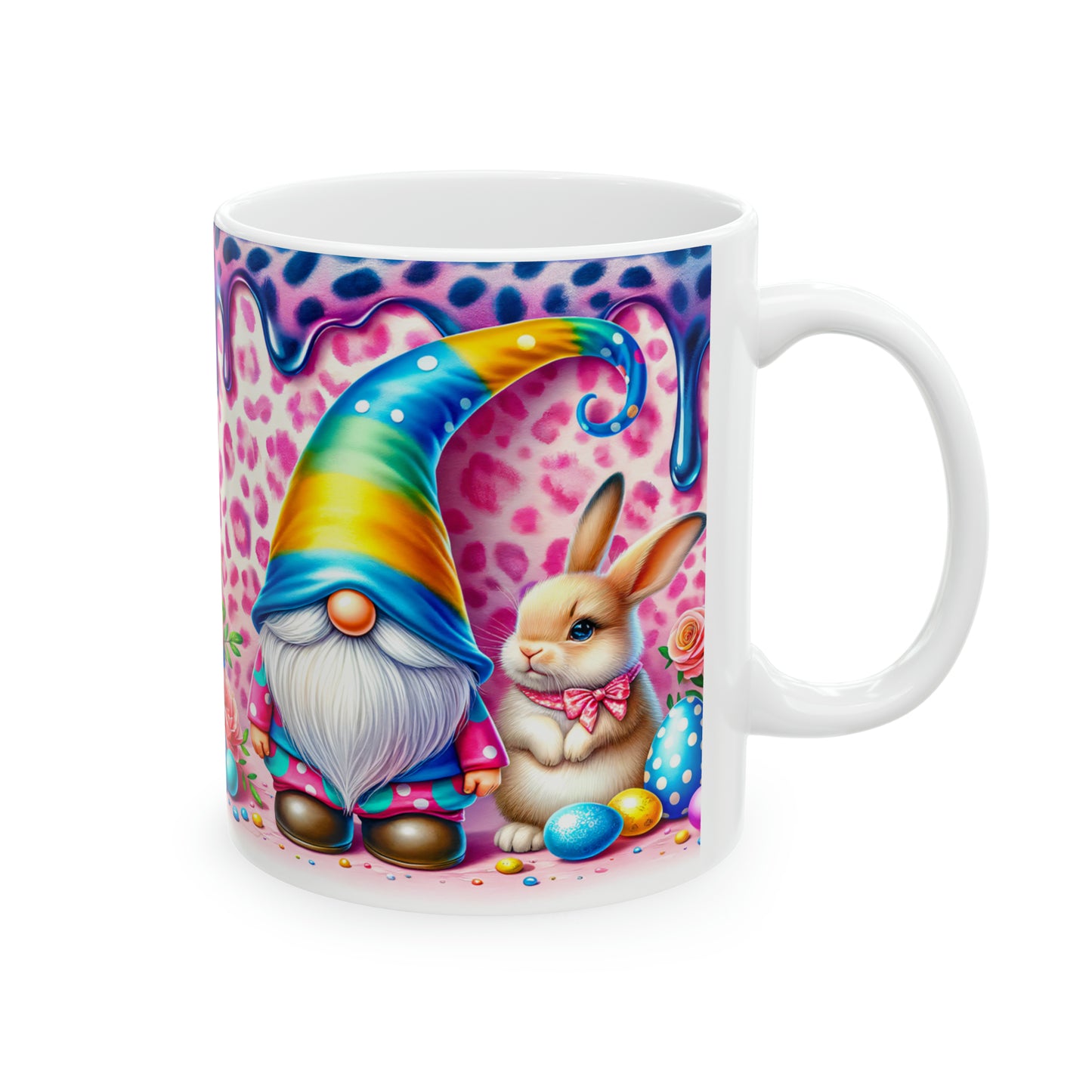 Gnome and Bunny 🐰Ceramic Mug, 11oz