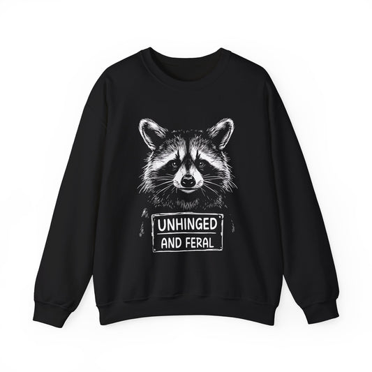 Unhinged and Feral🦝 Unisex Heavy Blend Crewneck Sweatshirt