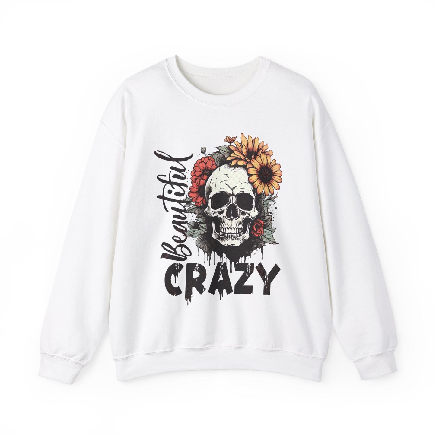 Crazy Beautiful 💀Unisex Heavy Blend™ Crewneck Sweatshirt