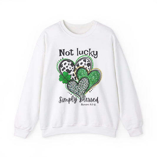 Not Lucky Simply Blessed 🍀Unisex Heavy Blend™ Crewneck Sweatshirt