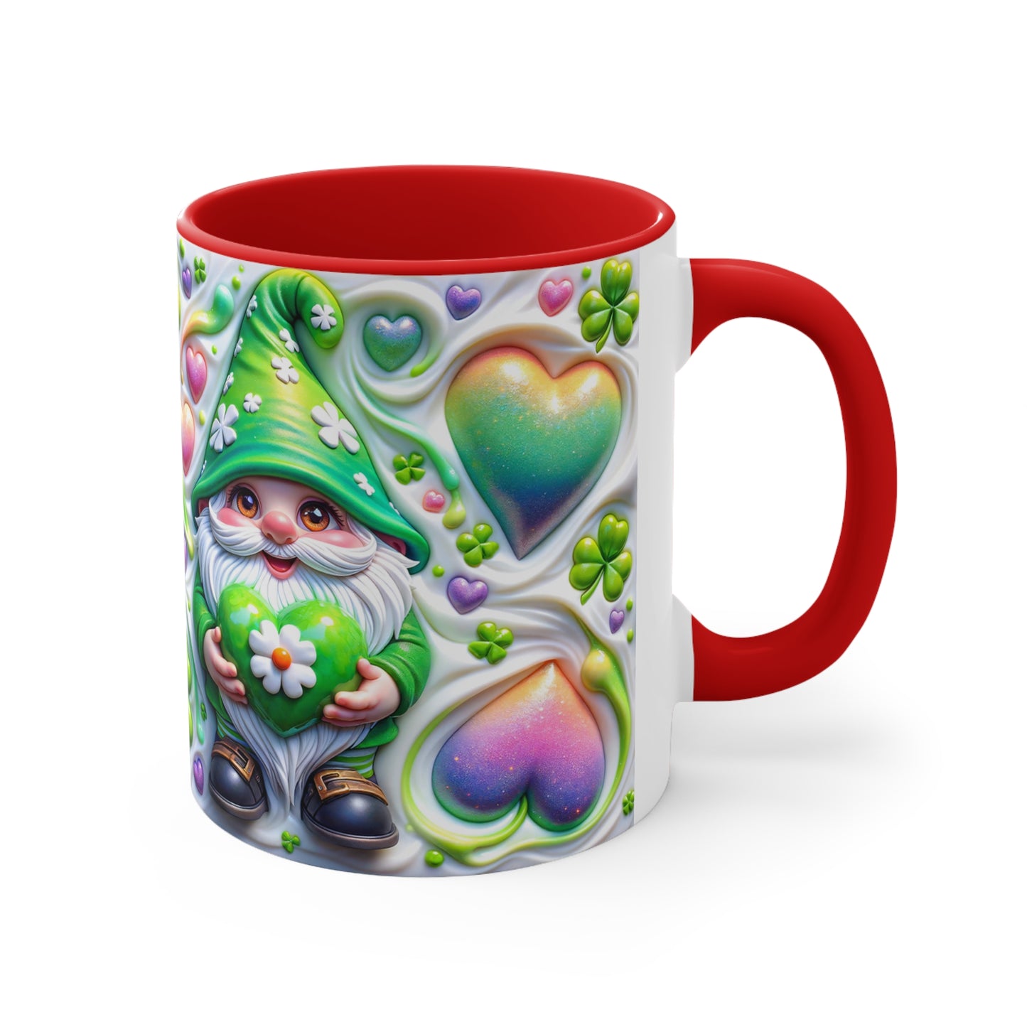 Gnome Clover 🍀Accent Coffee Mug, 11oz