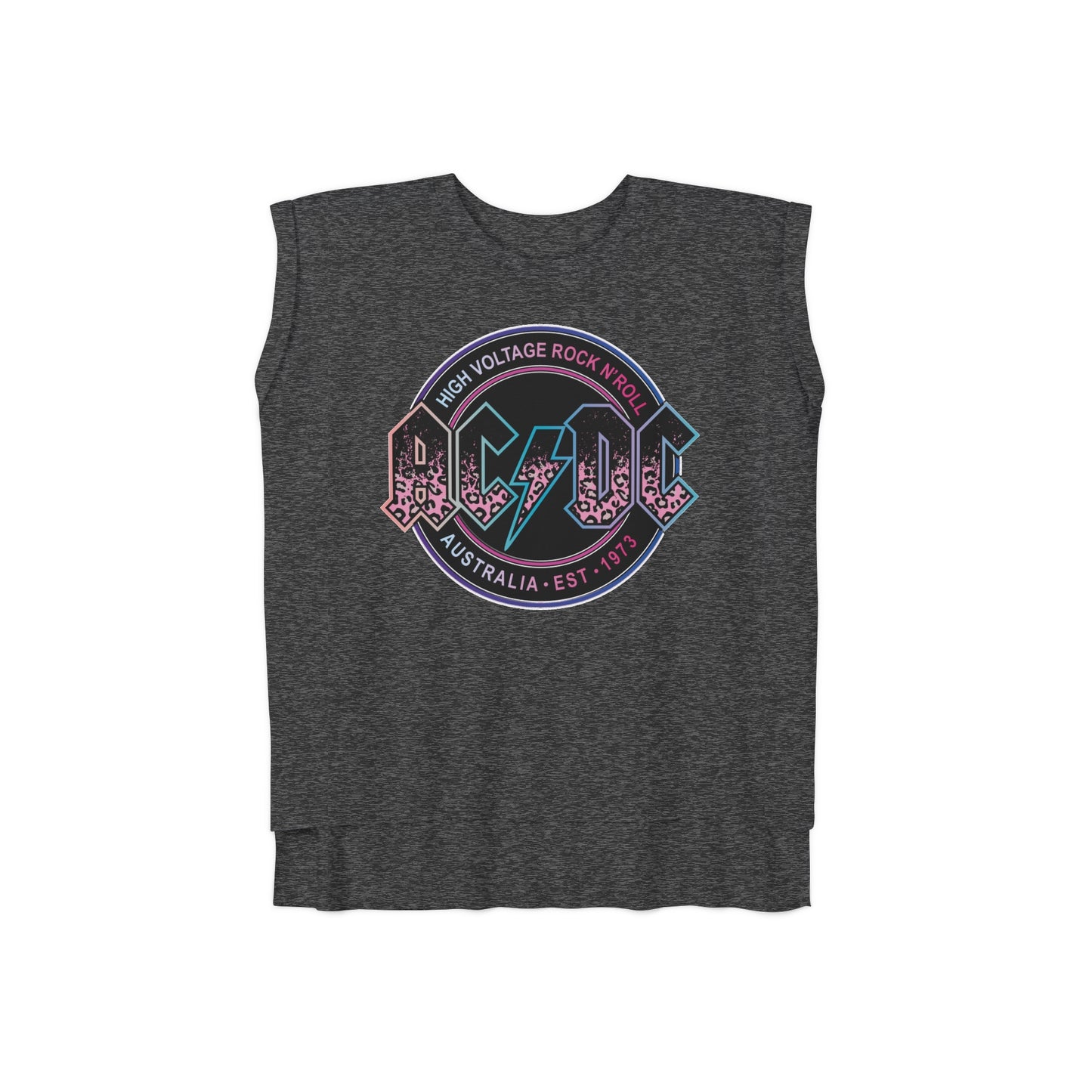 Icon Band 🎸Women’s Flowy Rolled Cuffs Muscle Tee