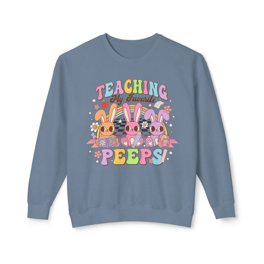 Teaching My Favorite Peeps 🐰Unisex Lightweight Crewneck Sweatshirt