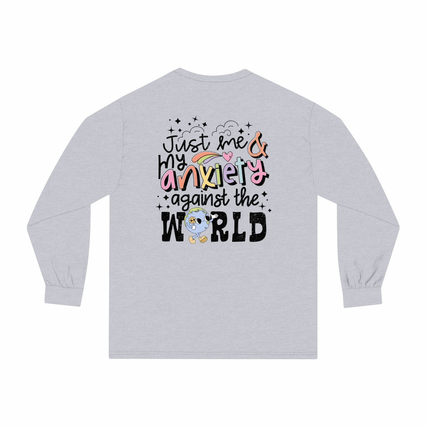 Anxiety Against the World 🌎Unisex Classic Long Sleeve T-Shirt